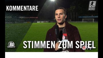 Die Stimmen zum Spiel | FC St. Pauli II – Hamburger SV II (16. Spieltag, Regionalliga Nord)