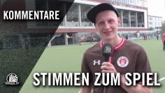 Die Stimmen zum Spiel (FC St. Pauli V – TSV Wandsetal II, Kreisliga 5) | ELBKICK.TV