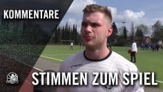 Die Stimmen zum Spiel (FC Stern Marienfelde II – SV Stern Britz II, Kreisliga B, Staffel 3)