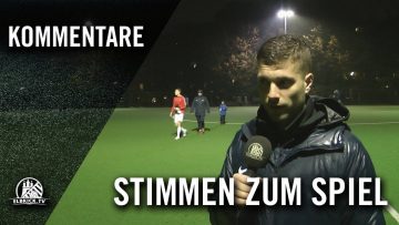 Die Stimmen zum Spiel | FC Teutonia 05 U18 – SC Victoria Hamburg U18 (9.Spieltag, U18 Oberliga)