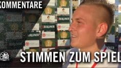 Die Stimmen zum Spiel (FC Viktoria 1889 Berlin – BFC Dynamo, Finale, Pokal der 1. Herren 2016/2017)