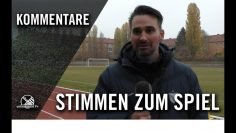 Die Stimmen zum Spiel | FC Viktoria 1889 Berlin U19 – Chemnitzer FC U19