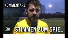 Die Stimmen zum Spiel | Frohlinde – Obersprockhövel  (16.Spieltag, Landesliga)