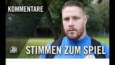 Die Stimmen zum Spiel | FSV Duisburg – Duisburger SV 1900 (12. Spieltag, Landesliga)