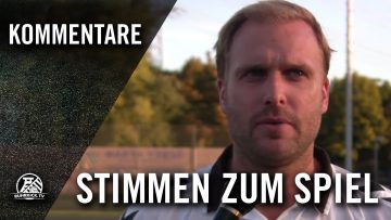 Die Stimmen zum Spiel (FSV Duisburg – TuS Essen-West, Landesliga Niederrhein, Gruppe 3)