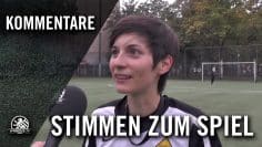 Die Stimmen zum Spiel (FSV Hansa 07 – Borussia Pankow, 11er Frauen Berlin-Liga) | SPREEKICK.TV
