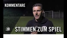 Die Stimmen zum Spiel | Füchse Berlin Reinickendorf – Nordberliner SC (7. Spieltag, Berlin-Liga)