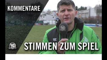 Die Stimmen zum Spiel | FV Bad Vilbel – SV Rot-Weiss Hadamar (25. Spieltag, Hessenliga)