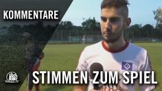 Die Stimmen zum Spiel (Hamburger SV II – TSV Reinbek, U19 A-Junioren, A-Landesliga)