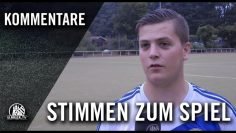 Die Stimmen zum Spiel (Hamm United FC II – Rahlstedter SC II, Testspiel)