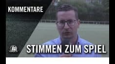 Die Stimmen zum Spiel | Hamm United FC III – SV Altengamme III (3. Runde, Pokal)