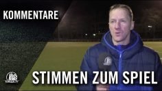 Die Stimmen zum Spiel (Hamm United FC – SV Halstenbek-Rellingen, Achtelfinale, Pokal der Herren)