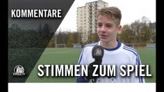 Die Stimmen zum Spiel | Harburger Türksport U15 – VfL Lohbrügge U15 (8. Spieltag, C-Oberliga)