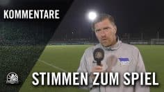 Die Stimmen zum Spiel | Hertha BSC U17 – FC Viktoria 1889 Berlin U17 (Viertelfinale, Pokal)