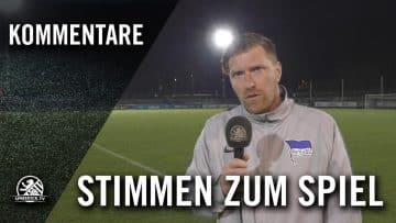 Die Stimmen zum Spiel | Hertha BSC U17 – FC Viktoria 1889 Berlin U17 (Viertelfinale, Pokal)