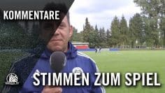 Die Stimmen zum Spiel (Holsatia Elmshorn – FC Elmshorn, 3. Runde, Pokal der 1. Herren 2016/2017)