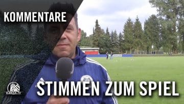 Die Stimmen zum Spiel (Holsatia Elmshorn – FC Elmshorn, 3. Runde, Pokal der 1. Herren 2016/2017)
