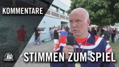 Die Stimmen zum Spiel (Holsatia/Sparrieshoop – Bramfelder SV, Meisterschaftsspiel, Ü32 Alte Herren,