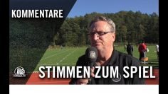 Die Stimmen zum Spiel I FSV Geesthacht – ASV Bergedorf 85 (12. Spieltag, Kreisliga 3)