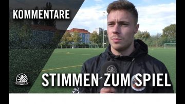 Die Stimmen zum Spiel | JFC Berlin U17 – SV Tasmania U17 (7. Spieltag, Landesliga, Staffel 2)
