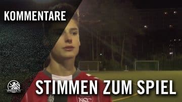 Die Stimmen zum Spiel (Köpenicker SC – Cimbria Trabzonspor, U17 B-Junioren, Berliner Pokal)