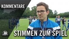 Die Stimmen zum Spiel (Kummerfelder SV – USC Paloma, U15 B-Junioren, Oberliga)
