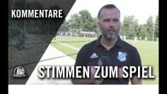 Die Stimmen zum Spiel l Niendorfer TSV – SC Victoria Hamburg (1. Spieltag, Oberliga Hamburg)