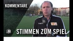 Die Stimmen zum Spiel l SV Empor Berlin U17 – 1. FC Union Berlin U17 (Halbfinale, Pokal)