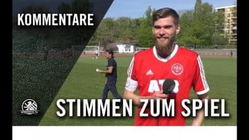 Die Stimmen zum Spiel l Türkiyemspor – FSV Berolina Stralau (23. Spieltag, Landesliga, Staffel 1)