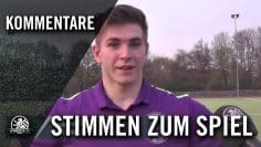 Die Stimmen zum Spiel (NFC Rot Weiß – Einheit zu Pankow, U19 A-Junioren, Bezirksliga, Staffel 1)