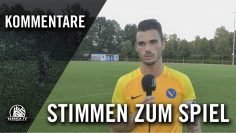 Die Stimmen zum Spiel | Niendorfer TSV – SC Victoria Hamburg (1. Spieltag, Oberliga Hamburg)