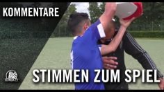 Die Stimmen zum Spiel (Niendorfer TSV -SV Nettelnburg-Allermöhe, U15 C-Junioren, Regionalliga Nord)
