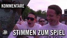 Die Stimmen zum Spiel (NK Zagreb – VfR Sölde, Kreisliga A2, Kreis Dortmund)