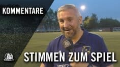 Die Stimmen zum Spiel | Oststeinbeker SV – SV Altengamme (1. Runde Pokal)