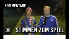 Die Stimmen zum Spiel | Rasensport Uetersen II – SC Cosmos Wedel II (15. Spieltag, Kreisklasse 6)