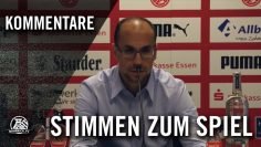 Die Stimmen zum Spiel (Rot-Weiss Essen – Sportfreunde Baumberg, 3. Runde, Niederrheinpokal 16/17)