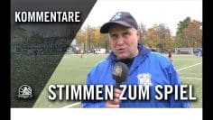 Die Stimmen zum Spiel | SC Borsigwalde U19 – SC Staaken U18 (10 Spieltag, A-Junioren Verbandsliga)