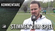 Die Stimmen zum Spiel (SC Borussia Lindenthal-Hohenlind II – Sportfreunde 1919 Düren, Bezirksliga 3)