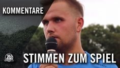 Die Stimmen zum Spiel (SC Glück-Auf Sterkrade – SC 1920 Oberhausen, Kreisliga A, Oberhausen-Bottrop)