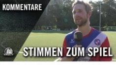 Die Stimmen zum Spiel | SC Nienstedten – Eintracht Lokstedt (6. Spieltag, Landesliga Hammonia)