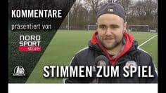 Die Stimmen zum Spiel | SC Nienstedten U18 – SC Egenbüttel U18 (13. Spieltag, Oberliga)