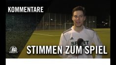 Die Stimmen zum Spiel | SC Sperber – VfL 93 Hamburg (11. Spieltag, Bezirksliga Nord)