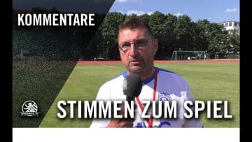Die Stimmen zum Spiel | SC Staaken II – Tennis Borussia Berlin II (Finale, Pokal der 2. Herren)