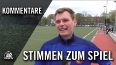 Die Stimmen zum Spiel (SC Victoria – FC Eintracht Norderstedt, U19 A-Junioren Regionalliga Nord)
