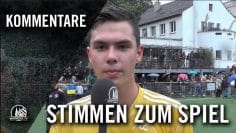 Die Stimmen zum Spiel (SC West Köln – TuS BW Königsdorf, U19 A-Junioren, Quali zur Mittelrheinliga)