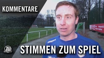 Die Stimmen zum Spiel (SF Stuckenbusch – FC Frohlinde, Bezirksliga Westfalen, Staffel 9)