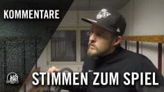 Die Stimmen zum Spiel (SG Blankenburg – SF Kladow, U19 A-Junioren, Bezirksliga, Staffel 2)