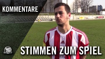 Die Stimmen zum Spiel (SG Rot-Weiss Frankfurt – Eintracht Stadtallendorf, Hessenliga)  | MAINKICK.TV