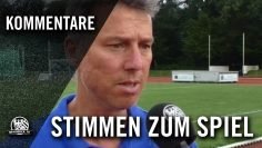 Die Stimmen zum Spiel (SKV Mörfelden – RW Walldorf, 2. Runde, Kreispokal Gross-Gerau 2016/2017)
