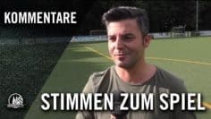 Die Stimmen zum Spiel (SpVg Flittard – RSV Urbach, U19 A-  Junioren, Sonderliga) | RHEINKICK.TV